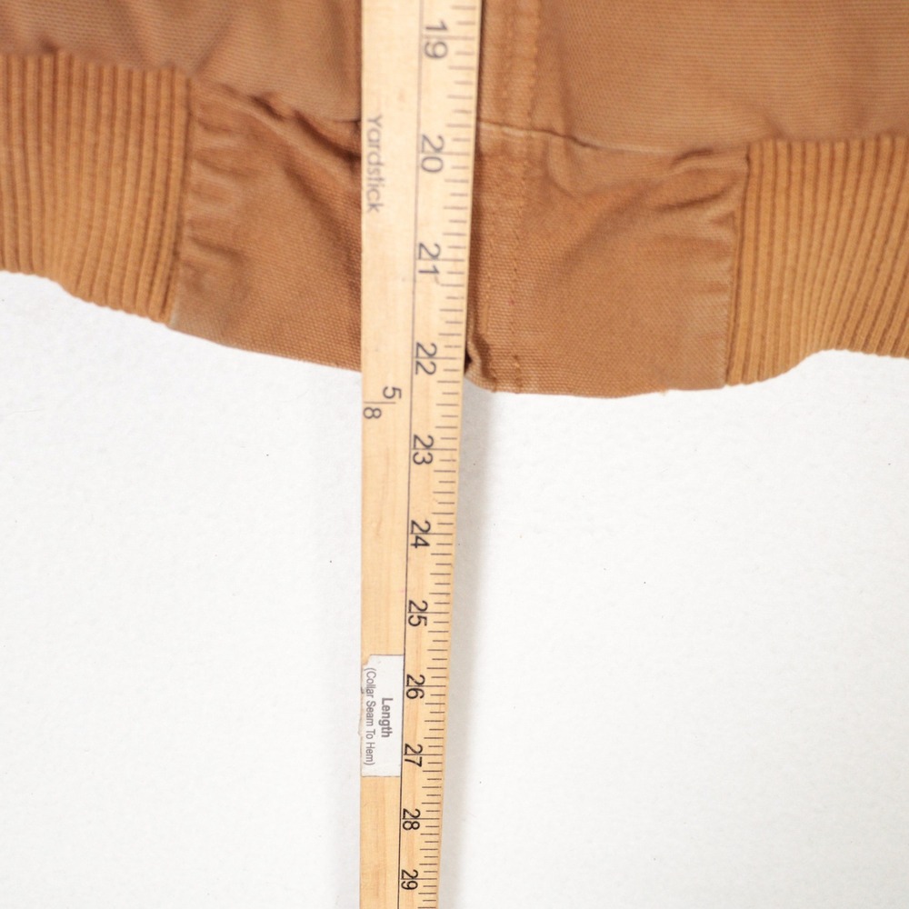 Carhartt Kids Jacket Insulated Hooded Canvas Workwear Brown Cotton Kids M 10-12 - Picture 8 of 9